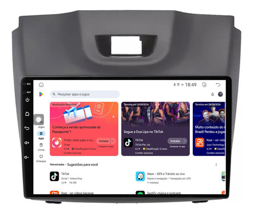 Multimidia S10 12/16 9p Adak G2 Android 14 Carplay 2gb 64gb
