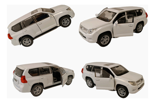 Toyota Prado Blanca/escala 1:46/ 11cms  Largo/ Metalica