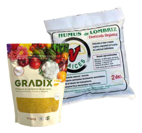 Kit Fertilizante Gradix Bioestimulante + Humus De Lombriz