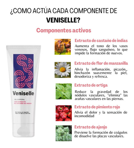 Veniselle | Crema Para Las Piernas | Original | Dos (2) Pack Sin Fragancia