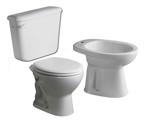 Juego De Baño Ferrum Andina Inodoro Corto Bidet 1a Deposito