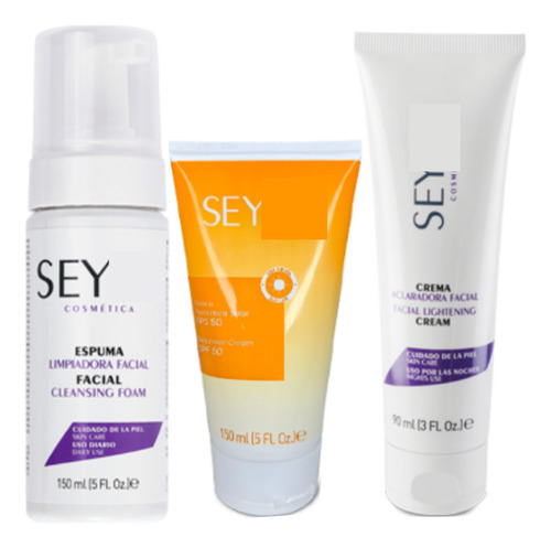 Kit Quita Manchas Seytu Espuma Lim+crema Aclara+protector50