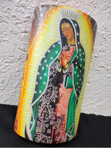 Teja Decorada Con Imagen De La Virgen De Guadalupe 18.6cm