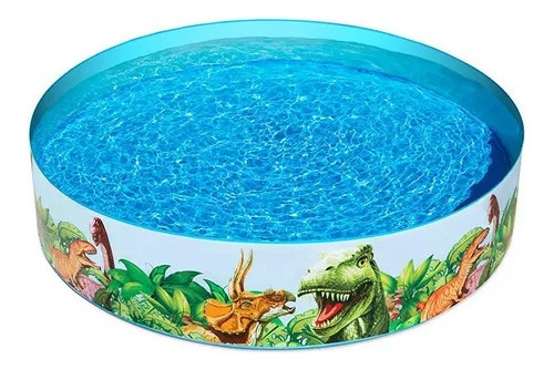 Piscina Inflavel- Bestway 946l Verão Com Tema Dinossauros Cor Multicolor