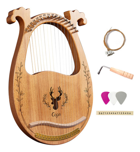 Juego De 3 Púas Para Pegatinas Lyre Harp Key C