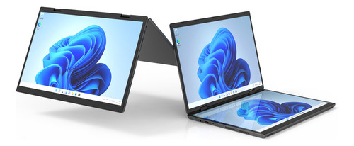 Cuaderno Portátil Flip Touch 2 En 1 Con Doble Pantalla De 14