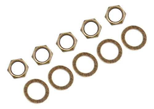 2 Juego De Tuercas De Conector De Enchufe De Bronce Bronce