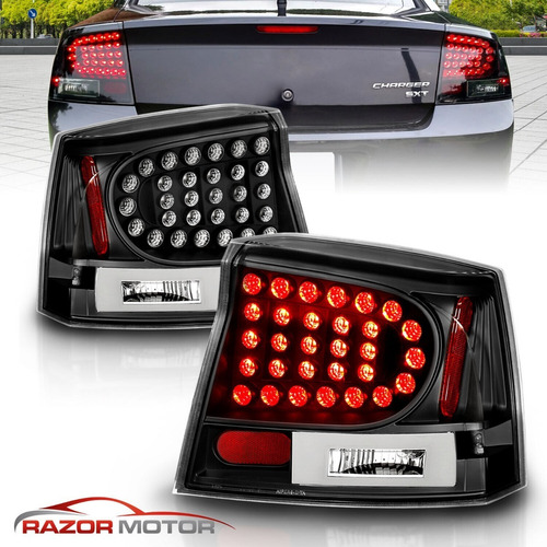 Dodge Charger 2006-2008 Par Decalaveras Negras Led