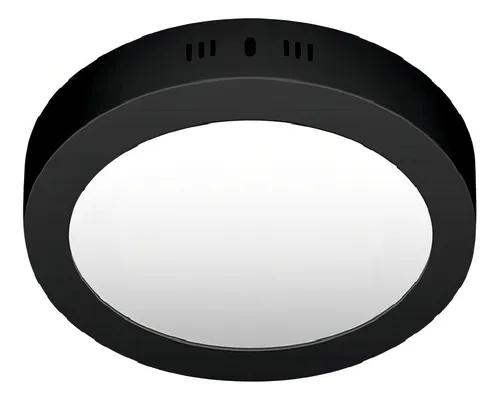 comprar Panel Plafón Led 24w Aplicar Redondo Marco Negro Macroled Color Negro Neutro
