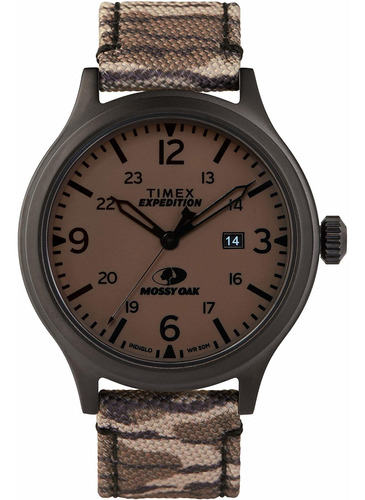 Reloj Hombre Timex Tw2u20900 Cuarzo Pulso Camuflado En Cuero