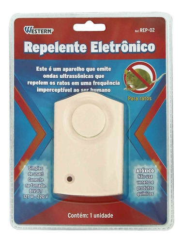 Imagem 3 de 5 de Repelente Eletrônico Para Ratos Bivolt Western - Rep02