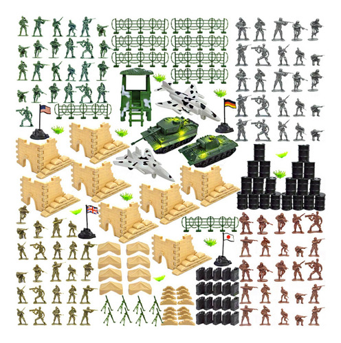 Figuras De Acción De Plástico Del Ejército De 250 Piezas,