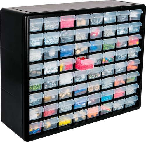 Organizador Con 64 Gavetas Compartimentos 51cm Truper Org-64