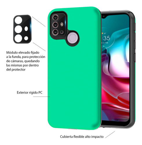 Imagen 2 de 2 de Funda Soft Protector Rígido 2 Capas Para Moto G20 Antigolpes