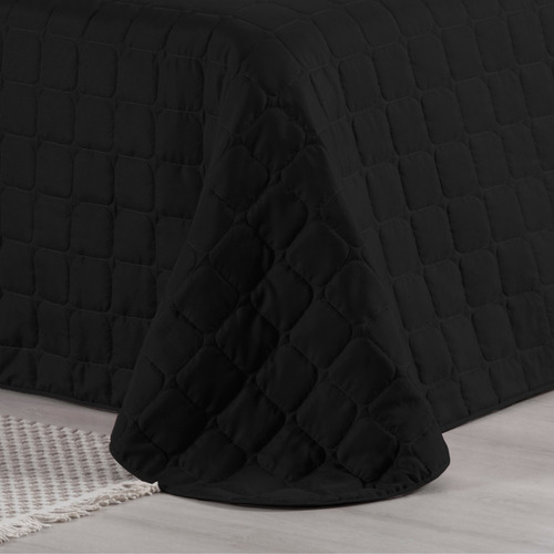 Colcha Cobre Leito Solteiro Preto-cinza Dupla Face Paris 5 Peças Cama Box Conjunto Completo Design Elegante Alta Qualidade Casa Laura Enxovais
