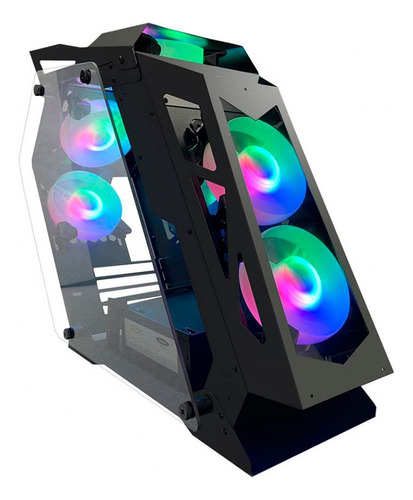 Gabinete Gamer Pixxo Gs Preto Rgb C/ Fans Htlk6s21a6