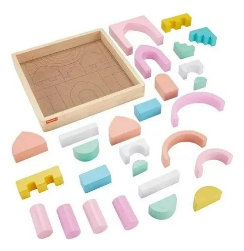 Fisher Price Castillo Bloques De Madera, Juguete Para Bebés Rosa