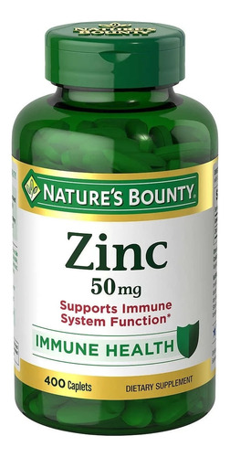 Zinc Nature's Bounty 50mg X 400 - Unidad a $90528