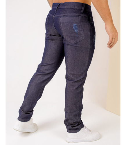 Calça Social Masculina Escura Com Bolso Traseiro