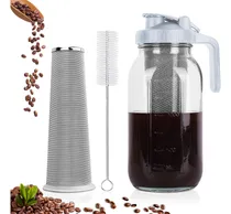 Comprar Cafetera Cold Brew, 64 Onzas, Boca Ancha, Jarra Mason Jarra 