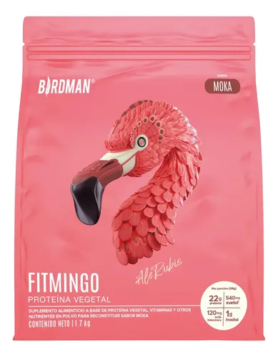 Birdman Fitmingo Proteína Vegana en Polvo | con Inositol, Ácido Hialurónico y Potenciadores de Colágeno | Para Mujer | Sin Lactosa | Moka | 1.7kg