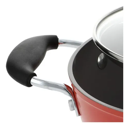 Cacerola Bohlier Modelo Venus 28cm Aluminio Tapa Vidrio Olla