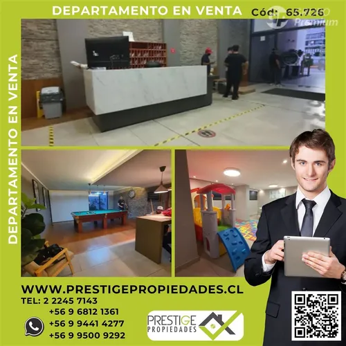 N65726 - Venta Departamento Irarrazaval - 1d1b1e1bo P. Egaña