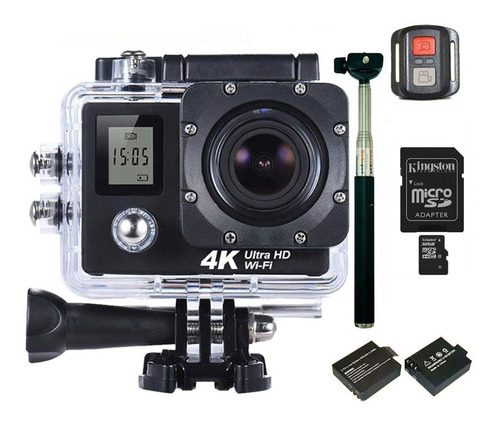 Camara Deportiva Wifi + 32 Gb Clase X + Monopod + 2 Baterias