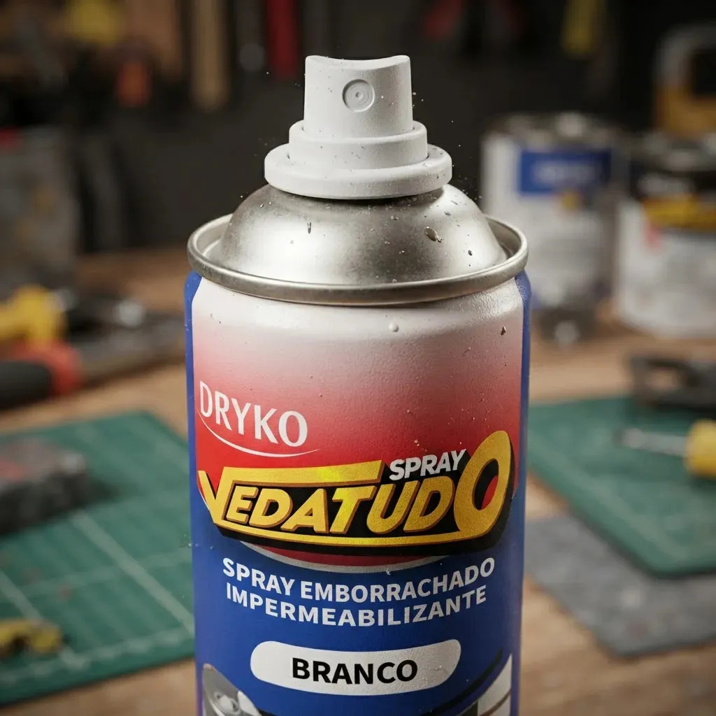 Vedatudo Impermeabilizante Borracha Líquida Brilhante Branco 400mL Dryko