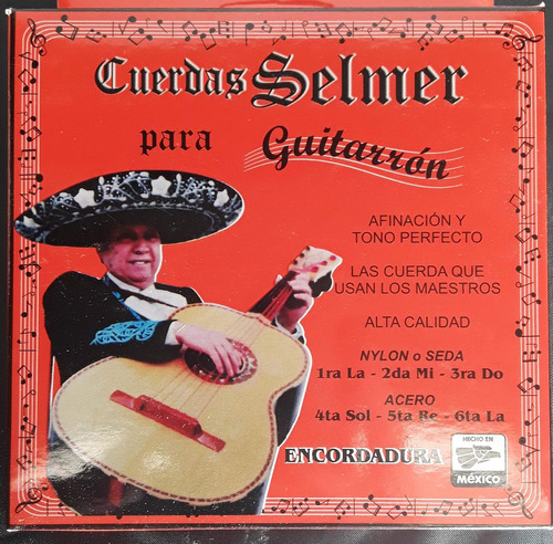 Cuerdas Guitarrón Selmer (cobre/nailon Blanco)