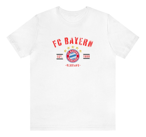 Remeras Algodon Peinado Fc Bayern Munich Alemania Casual 