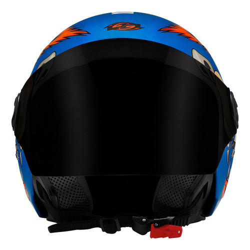 Capacete Aberto Personalizado Pro Tork Coyote Viseira Fumê Cor Azul Tamanho do capacete 58