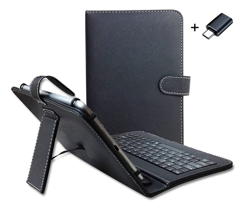 P0b Funda Universal Con Teclado Para Tableta De 7/8 Pulgadas