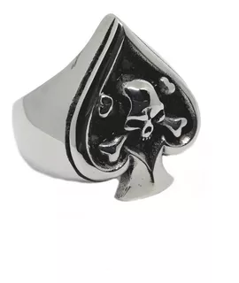 Anillo Calavera As De Picas - Ace Of Spades Skull - Biker