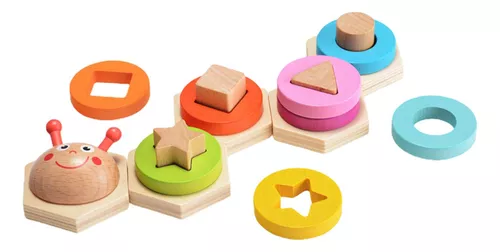 correspondência formas - Jogos quebra-cabeça Placa forma madeira,Brinquedo  sensorial quebra-cabeça formas com formas geométricas Montessori