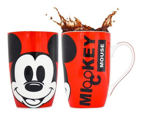 Taza Para Cafe Disney Mickey Minnie Mouse Porcelana 500ml Personaje Mickey Mouse
