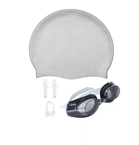 Kit Máscara de Natação Gold Sports Silicone Confort Hd - Touca Pu e  Protetor Nasal e Ouvido - Adulto em Promoção