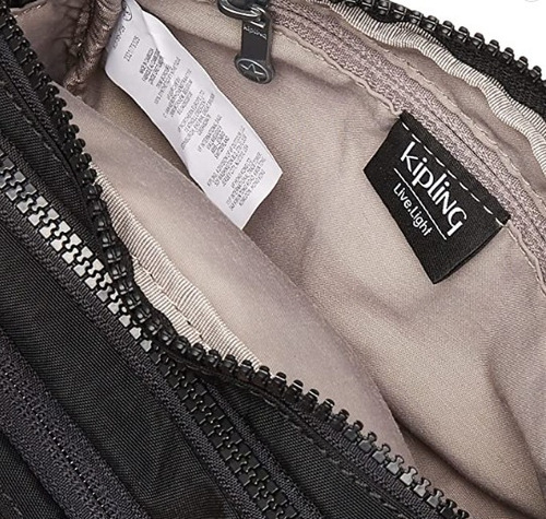 Bolsa Crossbody Y Cangurera Kipling Abanu Color Negro
