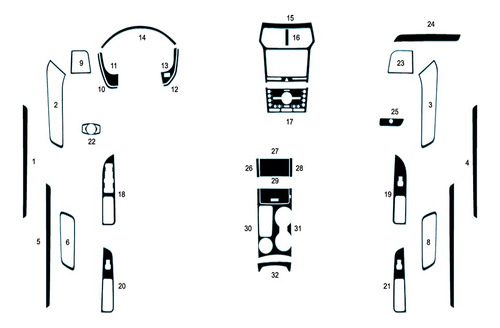 Rvinyl Rdash Kit Decal Trim Para Ford Explorer Fibra Carbono