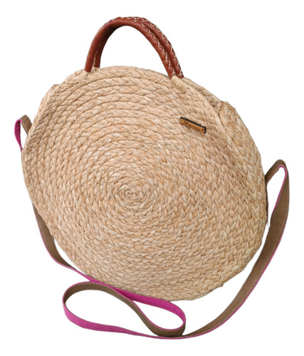 Bolso Playero Circular De Palma De Moriche Doble Asa