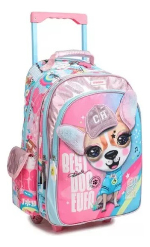 Mochila Escolar Carrito 3 Ruedas 18 P Chimola Primaria 