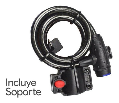 Cadena Linga Enfundada C/candado + 2 Llaves Bicicleta Moto Color Colores
