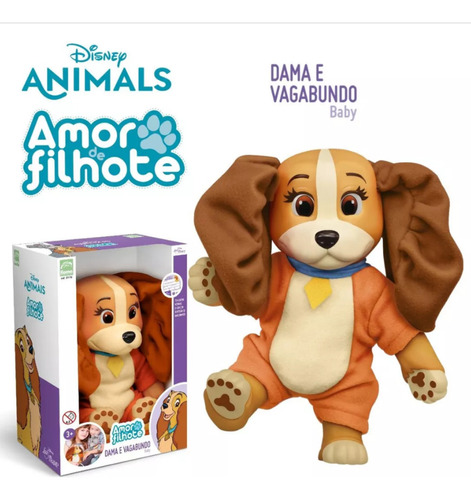 Dama E Vagabundo Baby Coleção Amor De Filhote Boneco