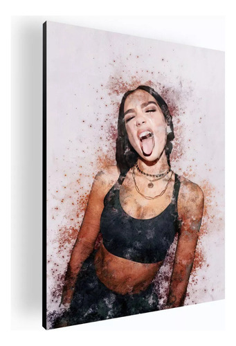 Cuadro Decorativo Poster Dua Lipa 30x42 Mdf Color N/a Armazón N/a