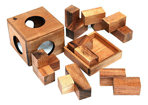 Rompecabezas De Cubo: Rompecabezas De Madera Para Adultos H