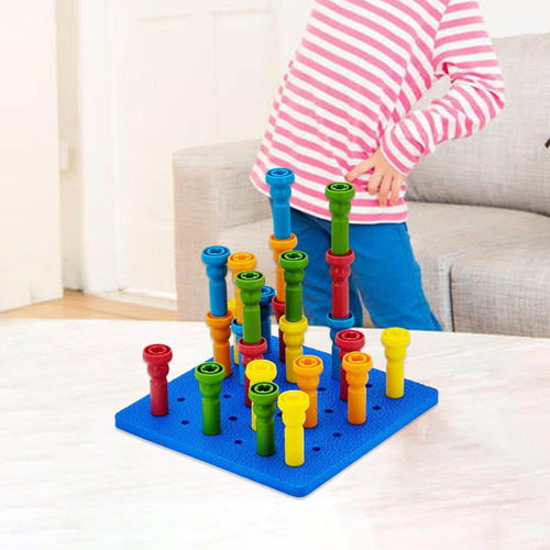 Nuevo Juego De Tablero De Clavijas Apilables, 25 Clavijas Y
