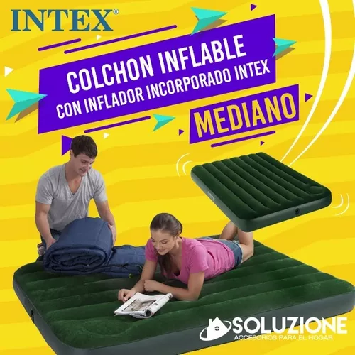 Colchón Inflable de 2 Plazas Intex 66928 Inflador Interno 137x191 cm