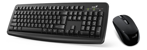 Kit De Teclado Y Mouse Inalámbrico Genius Km-8100 Español Latinoamérica De Color Negro