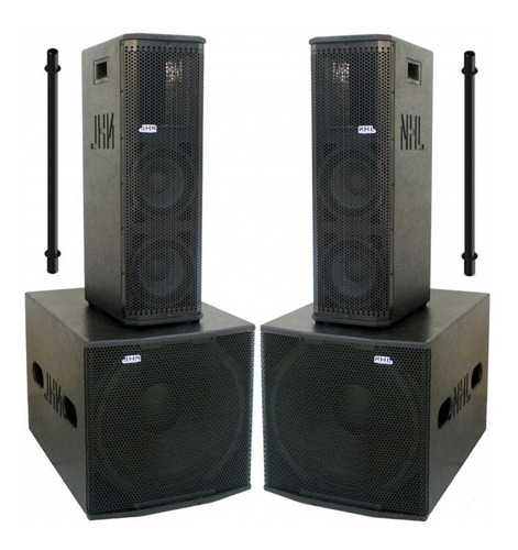 Caixa Amplificada Ativa Passiva 2x8 Sub 18 2600w Pro