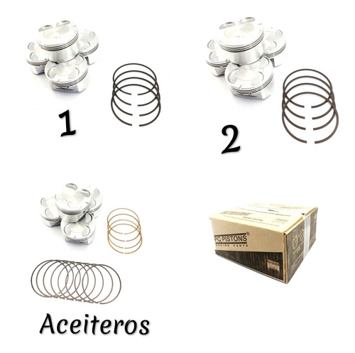 Pistones Con Anillos Y Mueca Optra Design Montana 0.30 0,75